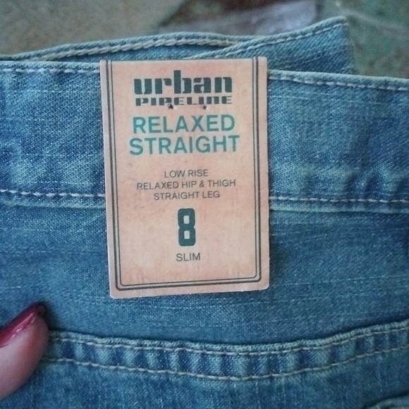 Boys Urban Pipeline Relaxed Straight Jeans, Light Tint, 8 Slim, 4pair Bundle - Picture 3 of 7